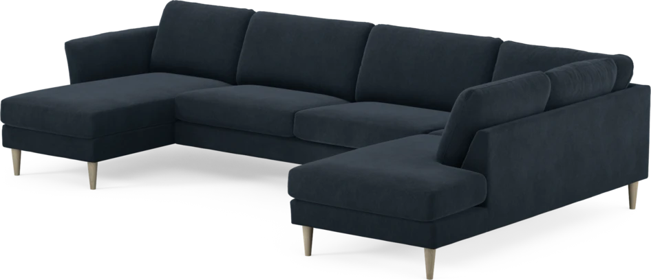 Bridge - 3-sits soffa med schäslong vänster och divan höger - Blå