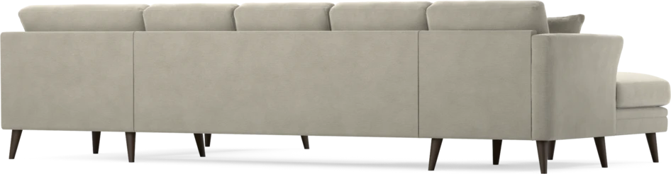 Eden - 3-sits soffa med schäslong vänster och divan höger - Brun