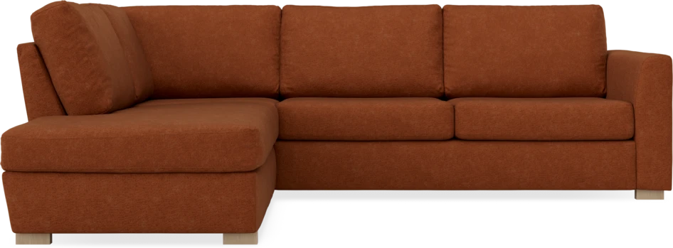 Friday - 2,5-sits soffa med divan vänster - Orange