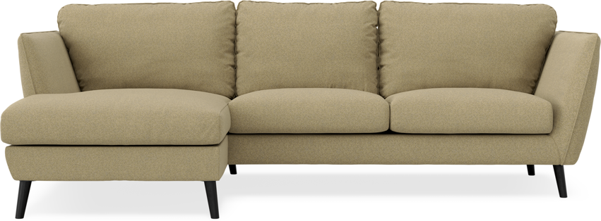Madison Lux - 2-sits soffa med schäslong vänster - Gul