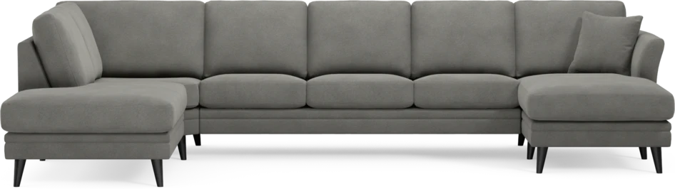 Eden - 3-sits soffa med divan vänster och schäslong höger - Grå