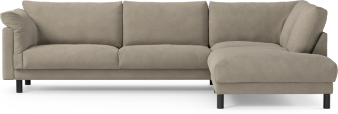 Cherrie, 3-sits soffa med divan höger, fast klädsel