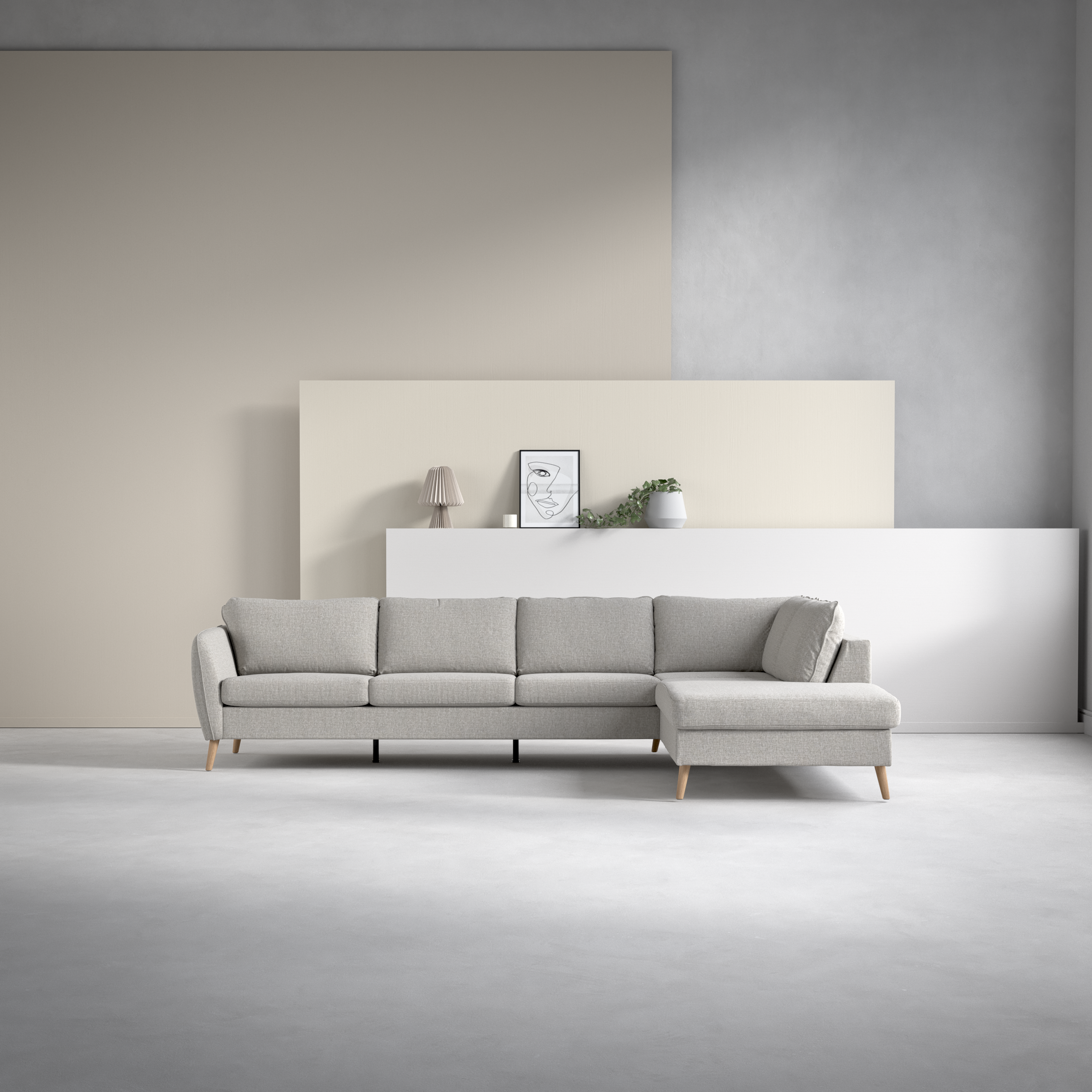 County - 3-sits soffa med divan höger - inspiration
