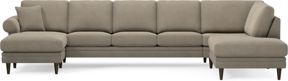 Eden - 3-sits soffa med schäslong vänster och divan höger - Beige
