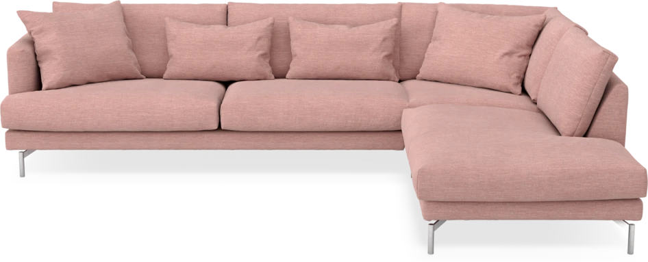 Harper - 3-sits soffa med divan höger - Rosa