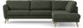 Bridge - 3-sits soffa med divan höger - Grön