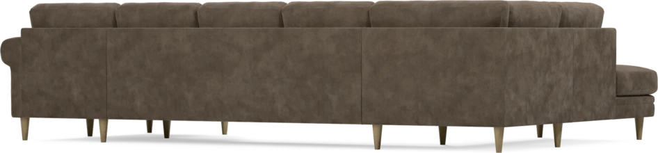 Eden - 3-sits soffa med divan vänster och schäslong höger - Brun