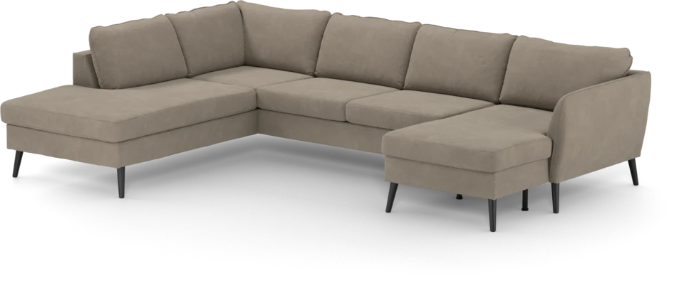 County - 3-sits soffa med divan vänster och schäslong höger - Beige