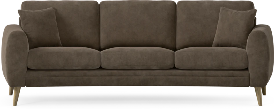 Eden - 3-sits soffa svängd - Brun