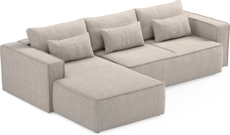 Ide - Bäddsoffa 3-sits med schäslong vänster - Beige