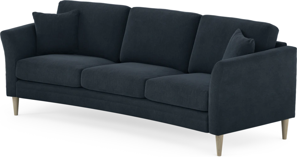Eden - 3-sits soffa svängd - Blå