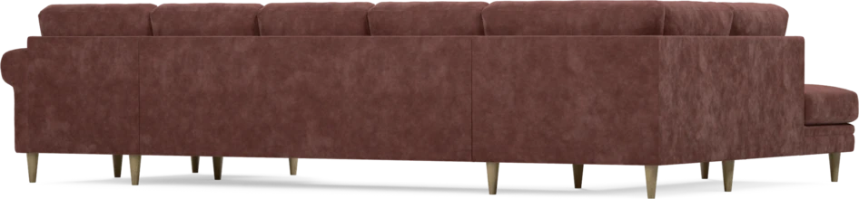 Eden - 3-sits soffa med divan vänster och schäslong höger - Röd