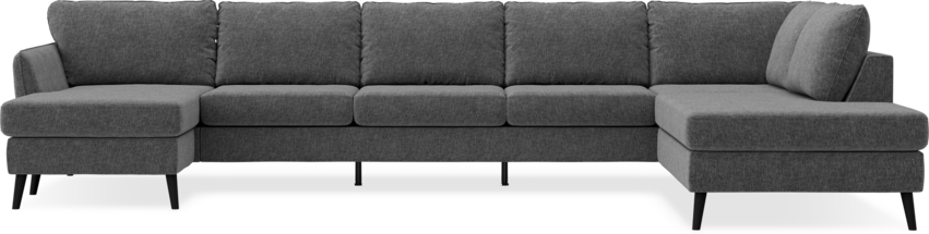 County - 4-sits soffa med schäslong vänster och divan höger - Grå
