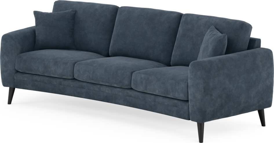 Eden - 3-sits soffa svängd - Blå
