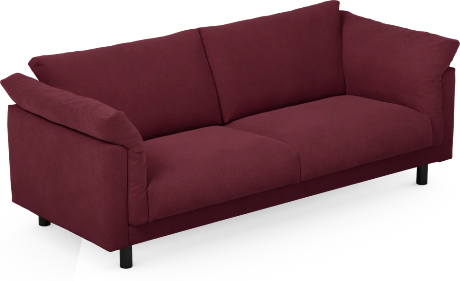 Cherrie - 3-sits soffa, fast klädsel - Röd