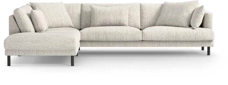 Harper - 3-sits soffa med divan vänster - Grå