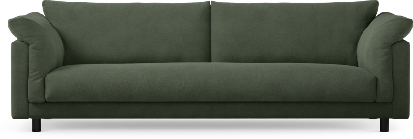 Cherrie - 4-sits soffa, hel dyna, fast klädsel - Grön