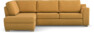 Friday - 2,5-sits soffa med divan vänster - Gul