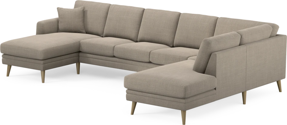 Eden - 3-sits soffa med schäslong vänster och divan höger - Beige
