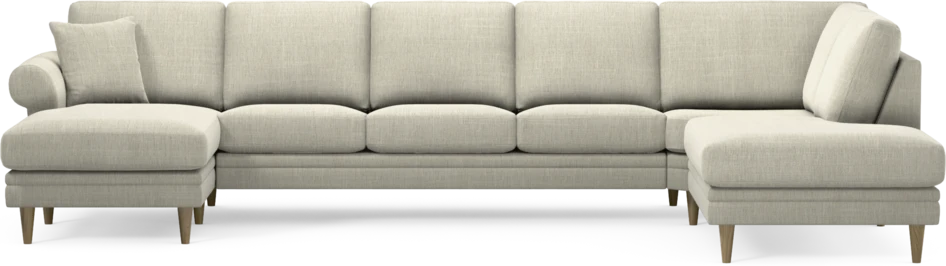 Eden - 3-sits soffa med schäslong vänster och divan höger - Beige