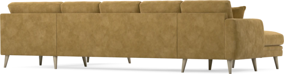 Eden - 3-sits soffa med schäslong vänster och divan höger - Gul