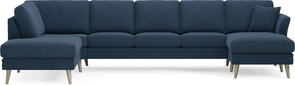 Eden - 3-sits soffa med divan vänster och schäslong höger - Blå