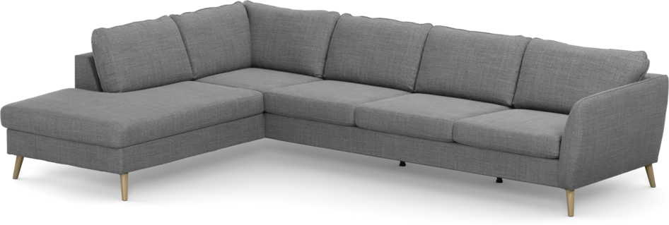 County - 3-sits soffa med divan vänster - Grå