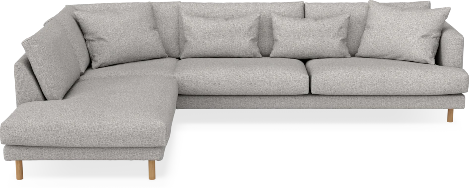 Harper - 3-sits soffa med divan vänster - Vit