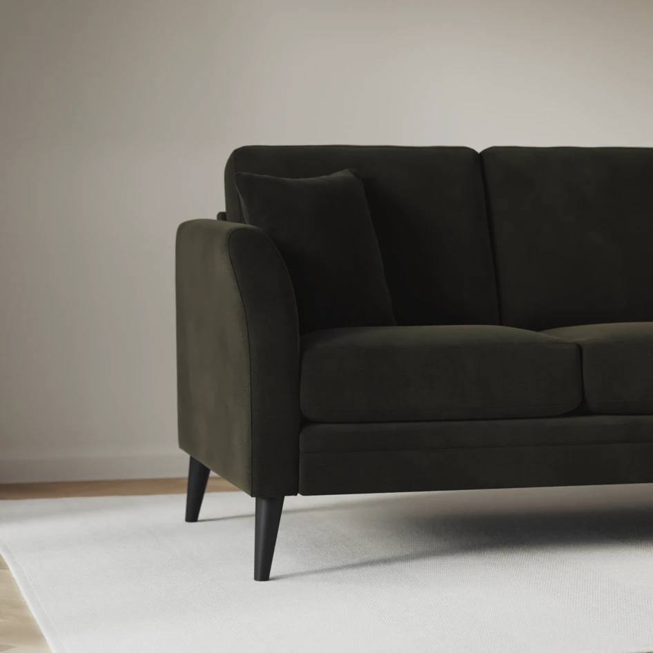 Eden - 3-sits soffa svängd - Grön