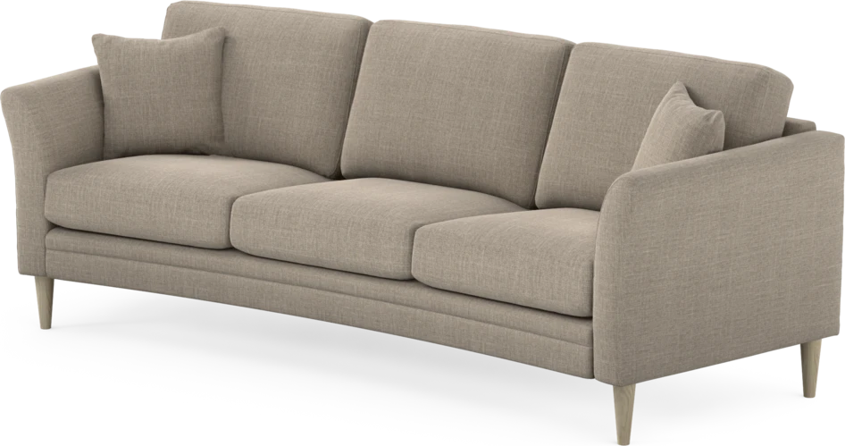 Eden - 3-sits soffa svängd - Beige