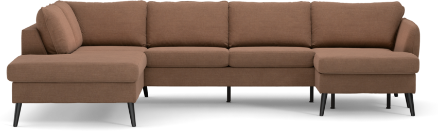 County - 3-sits soffa med divan vänster och schäslong höger - Orange