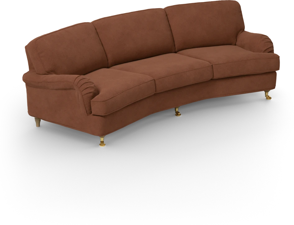 Oxford - 3-sits soffa svängd - Orange