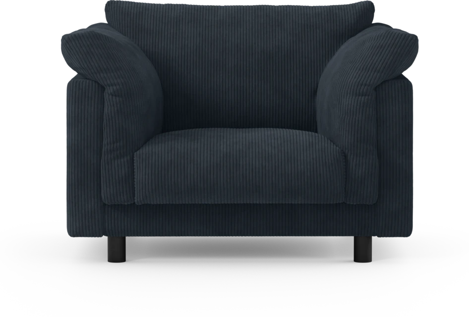 Cherrie - Fåtölj, fast klädsel - Blå