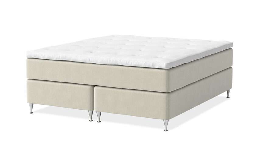 Dream Delux - Kontinentalsäng, dubbelsäng med bäddmadrass Dream Delux vit - Beige
