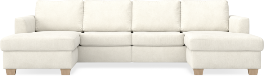 Friday - 2-sits soffa med två schäslonger - Vit