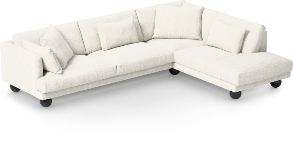 Harper - 3-sits soffa med divan höger - Vit