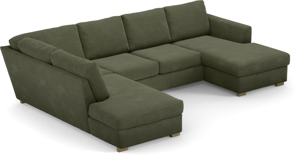 Friday - 3-sits soffa med divan vänster och schäslong höger - Grön