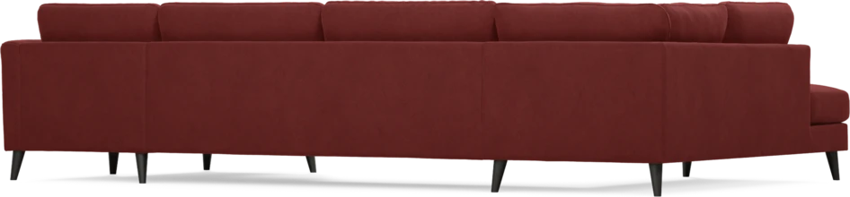 Bridge - 3-sits soffa med divan vänster och schäslong höger - Röd