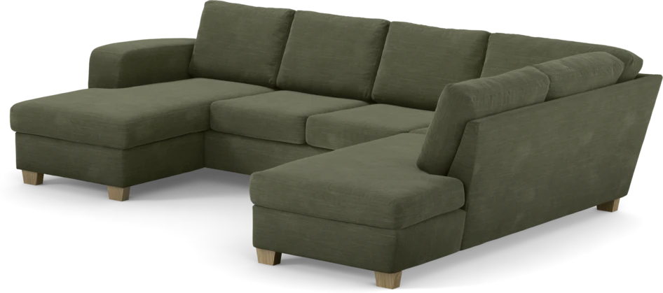 Friday - 3-sits soffa med schäslong vänster och divan höger - Grön