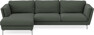 Madison - 3-sits soffa med schäslong vänster - Grön