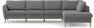 County - 3-sits soffa med divan höger - Grå