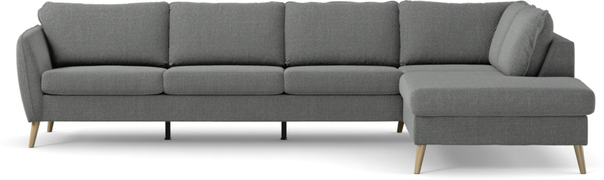 County - 3-sits soffa med divan höger - Grå