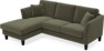 Eden - 2-sits soffa med schäslong - Brun