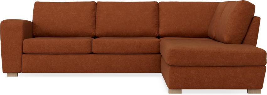Friday - 2,5-sits soffa med divan höger - Orange