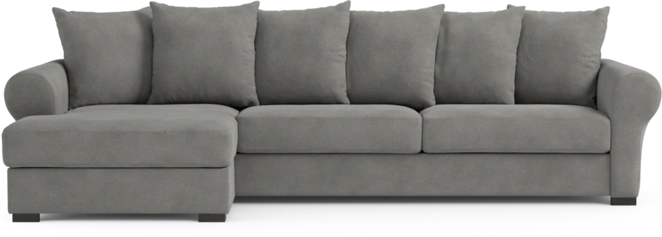 Town - 3-sits soffa med schäslong vänster - Grå