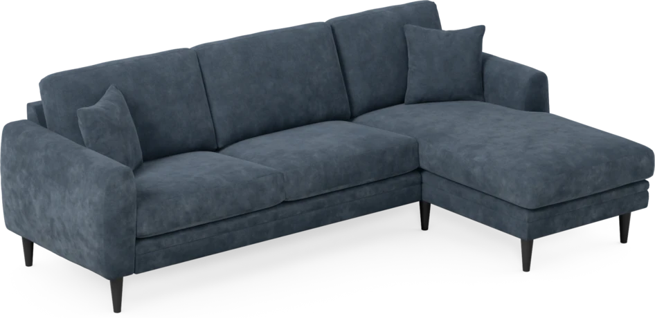 Eden - 2,5-sits soffa med schäslong - Blå