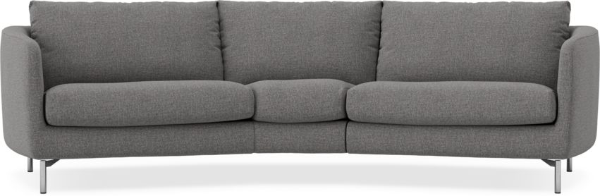 Madison - 3-sits soffa svängd, 90 cm - Grå