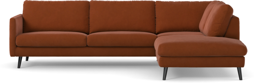 Madison Lux - 3-sits soffa med divan höger - Röd