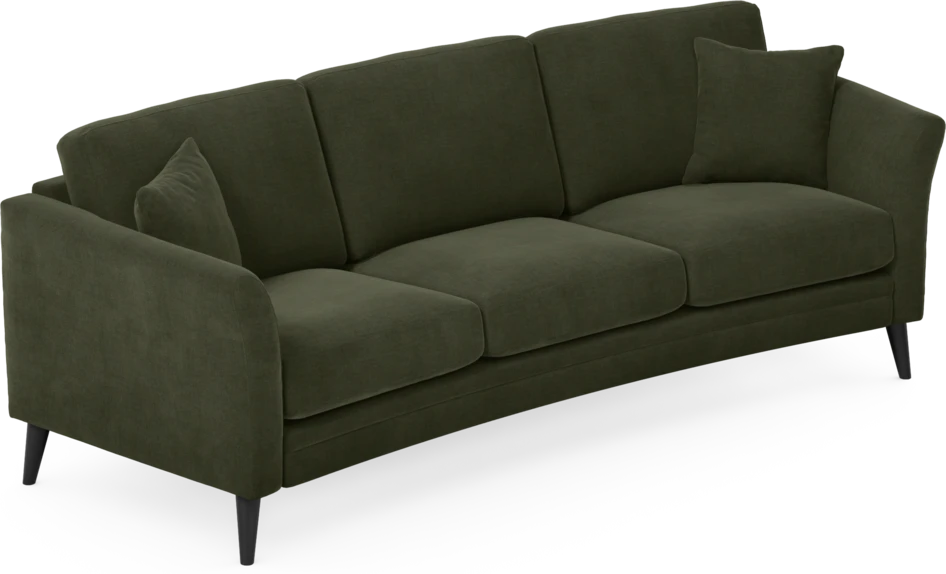 Eden - 3-sits soffa svängd - Grön