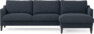 Winston - 3-sits soffa med schäslong, vändbar - Blå